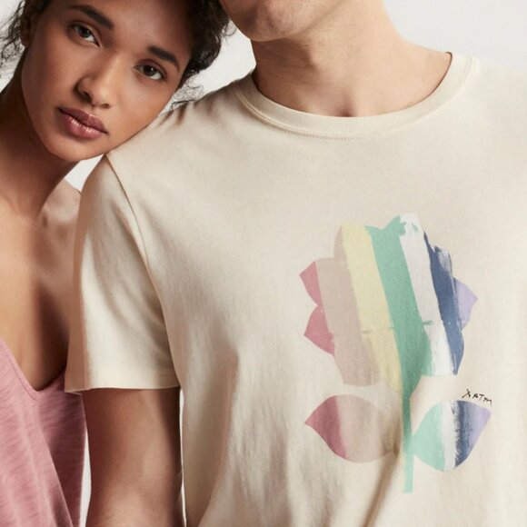 ATM Men's XL High Twist Hi Torsion Jersey Crew Neck Tee T Shirt Stucco $125 - Picture 5 of 16